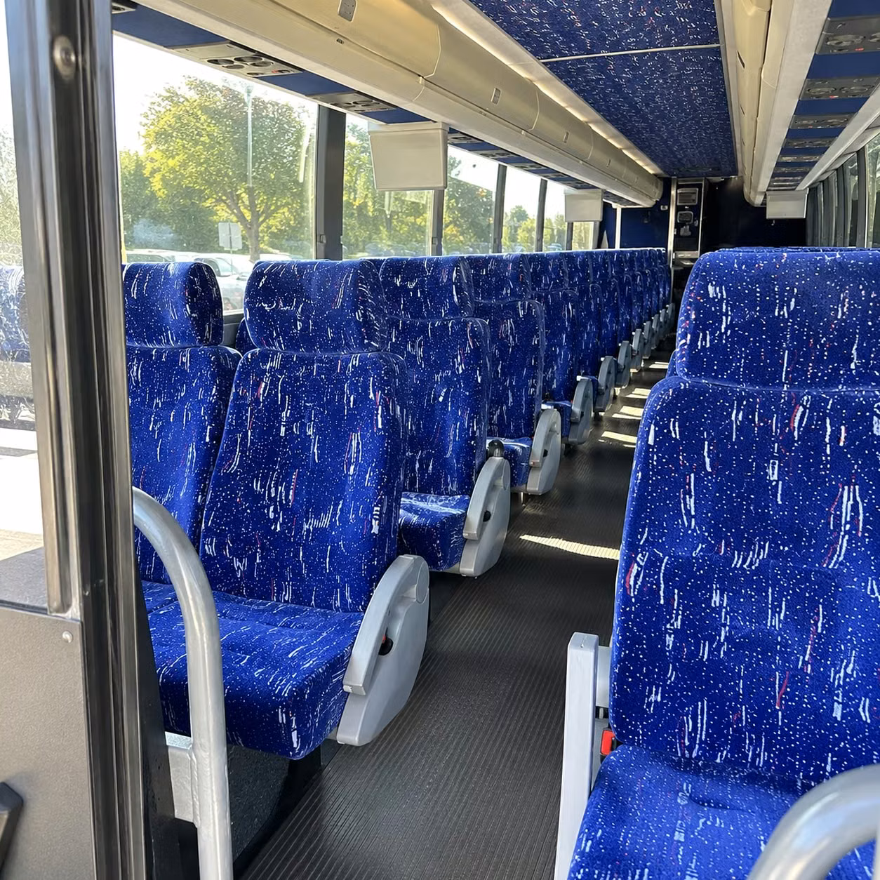 56 passenger charter bus interior