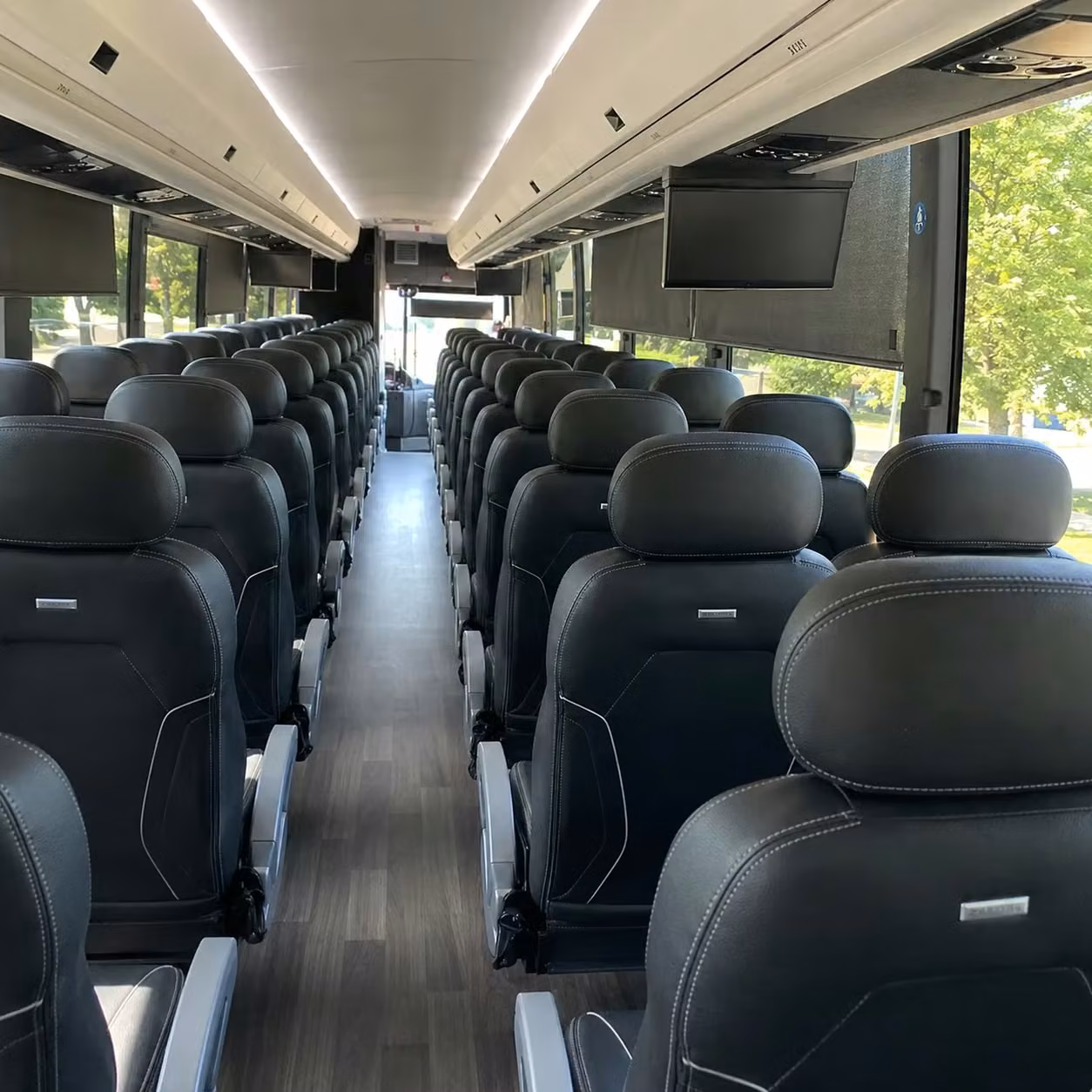 arlington charter bus inside